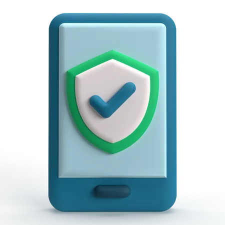 Protection mobile  3D Icon