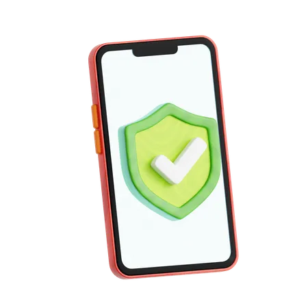 Protection mobile  3D Icon