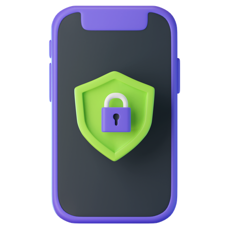 Protection mobile  3D Icon