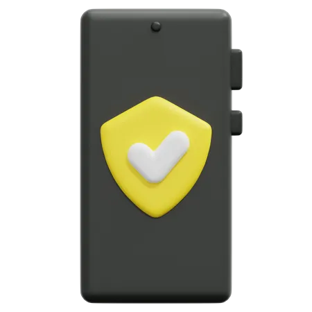 Protection mobile  3D Icon