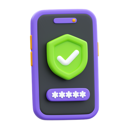 Protection mobile  3D Icon