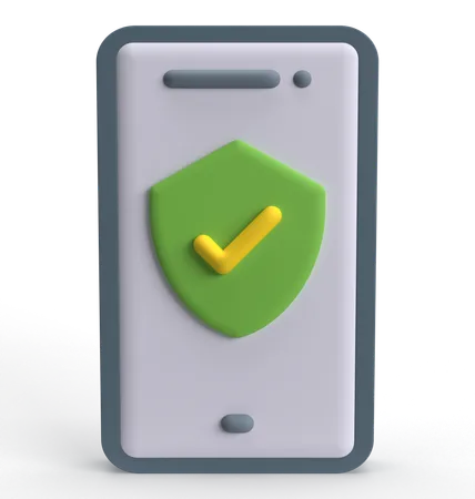 Protection mobile  3D Icon