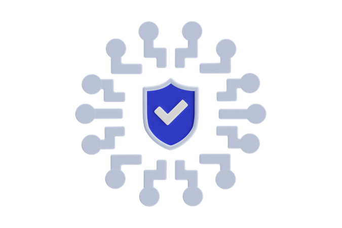 Protection Network  3D Icon