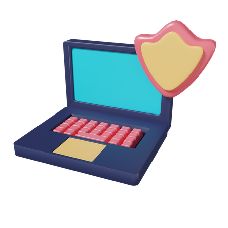 Protection d'ordinateur portable  3D Icon