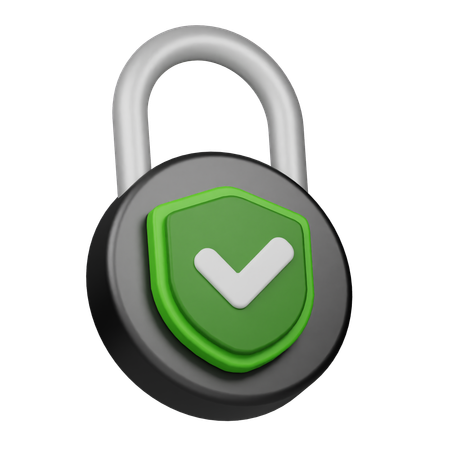 Protection Padlock  3D Icon