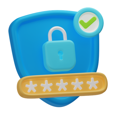 Mot de passe de protection  3D Icon