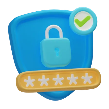 Mot de passe de protection  3D Icon