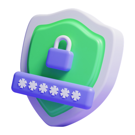 Mot de passe de protection  3D Icon