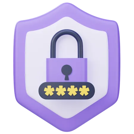 Mot de passe de protection  3D Icon