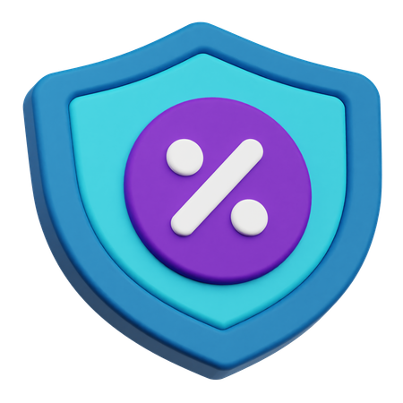 Protection Percentage  3D Icon