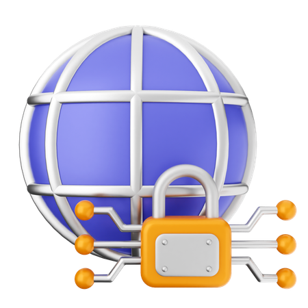 Protection de sécurité Internet  3D Icon