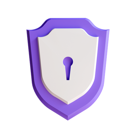 Protection Shield  3D Illustration