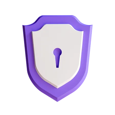 Protection Shield  3D Illustration