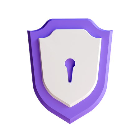 Protection Shield 3D Illustration