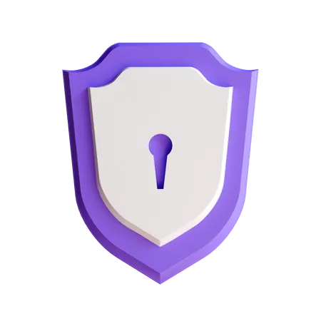Protection Shield 3D Illustration