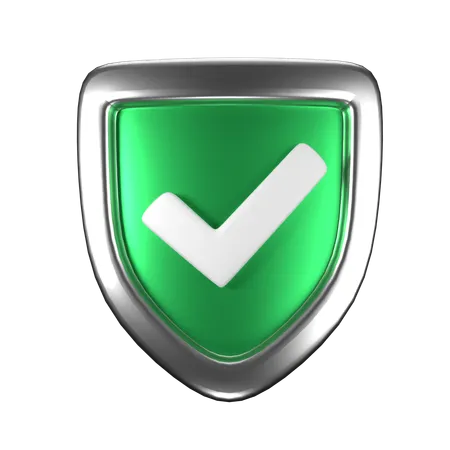 Green Shield Active Protection 3D Icon