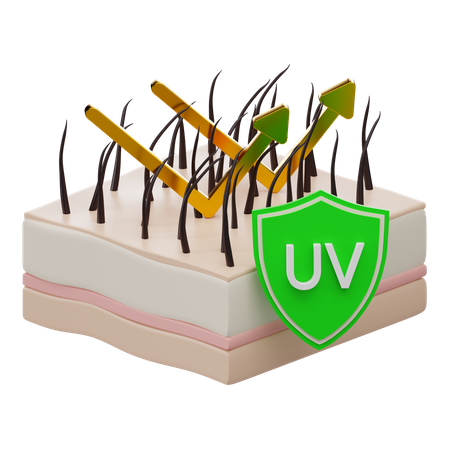 Protection UV  3D Icon