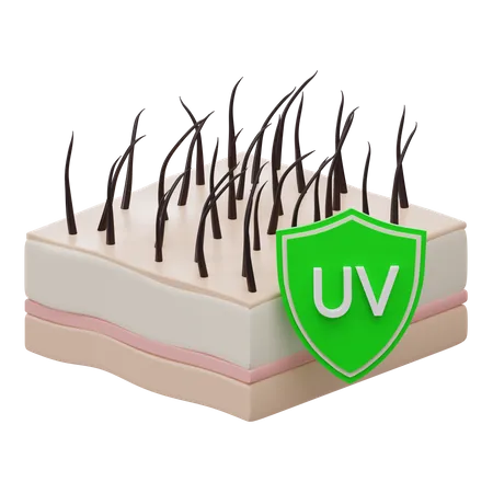 Protection UV  3D Icon