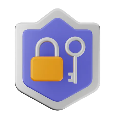 Protection de bouclier de verrouillage  3D Icon