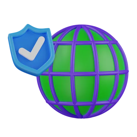 Protection du Web  3D Icon