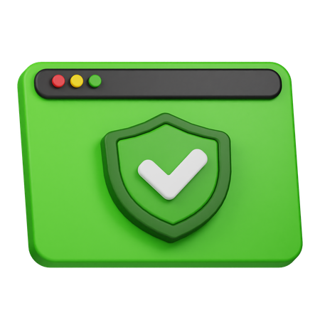 Protection du Web  3D Icon