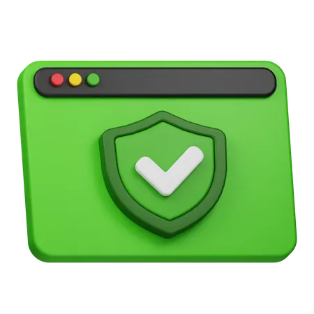 Protection du Web  3D Icon