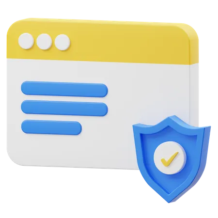 Protection du Web  3D Icon