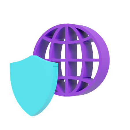 Protection du Web  3D Icon