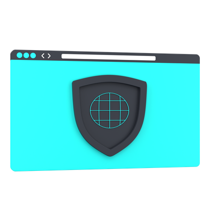 Protection du Web  3D Icon