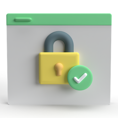 Protection du Web  3D Icon