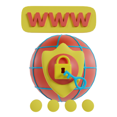 Protection du Web  3D Icon