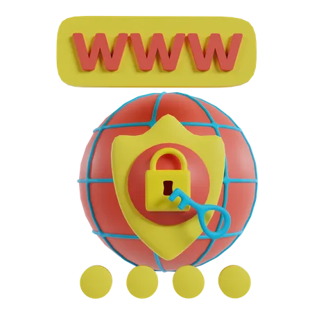 Protection du Web  3D Icon