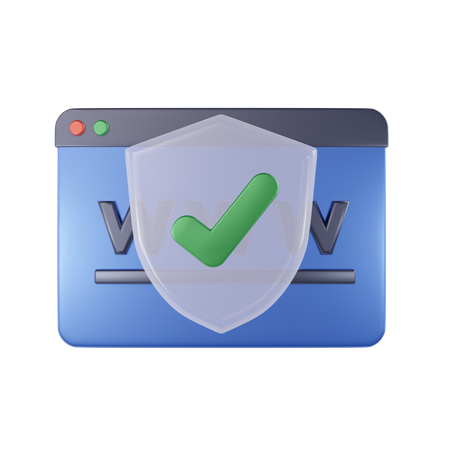 Protection Website  3D Icon