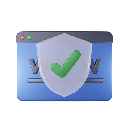 Protection Website 3D Icon