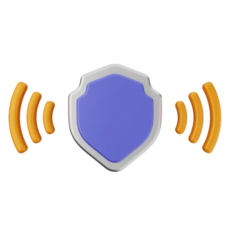 Protection de bouclier wifi  3D Icon