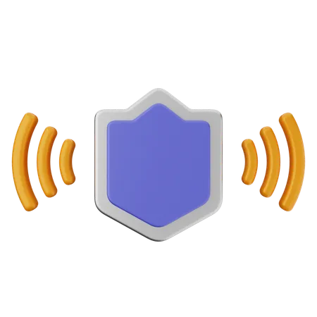 Protection de bouclier wifi  3D Icon