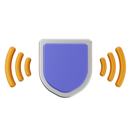 Protection de bouclier wifi  3D Icon