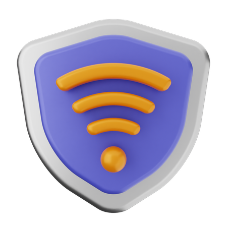 Protection de bouclier wifi  3D Icon