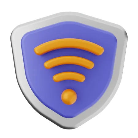 Protection de bouclier wifi  3D Icon