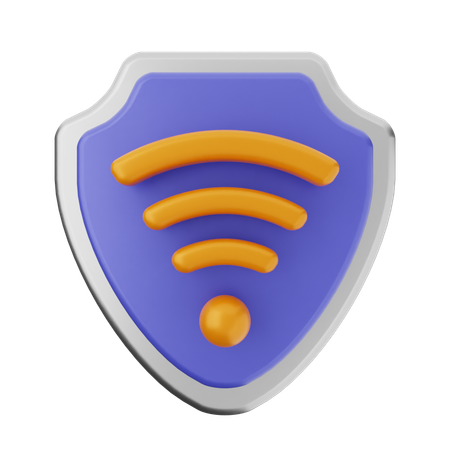 Protection de bouclier wifi  3D Icon