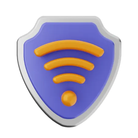 Protection de bouclier wifi  3D Icon