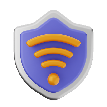 Protection de bouclier wifi  3D Icon