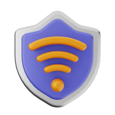 Protection de bouclier wifi  3D Icon