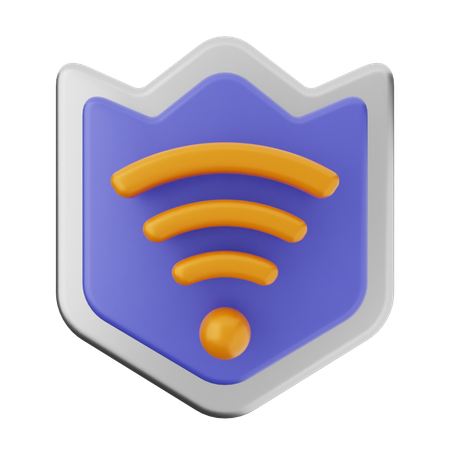 Protection de bouclier wifi  3D Icon