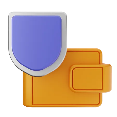 Protección de billetera  3D Icon