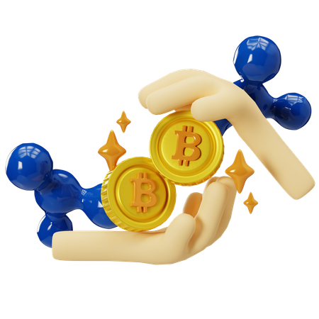 Protegendo transações de Bitcoin: fundamentos do Blockchain  3D Icon