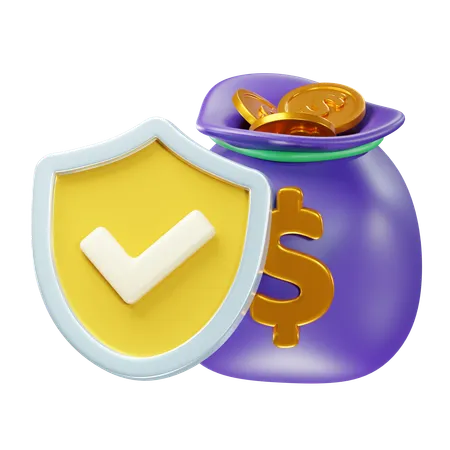 Proteger el dinero  3D Icon