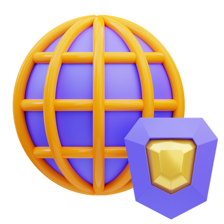 Proteger internet  3D Icon
