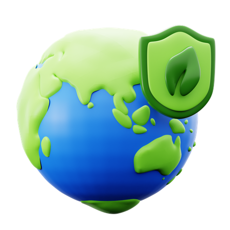 Protéger l'environnement terrestre  3D Icon
