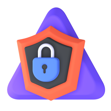 Proteger la seguridad  3D Icon